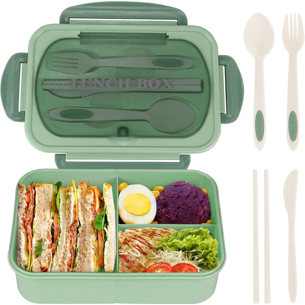 Food Storage Microwave Safe - 1200ML Bento-Lunchbox für Erwachsene, Büro, Picknick,