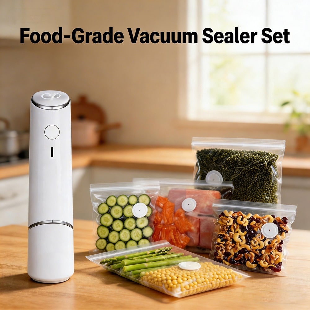 Food Storage Vacuum Seal Bags - 30 Stück wiederverwendbare Vakuumbeutel + 1