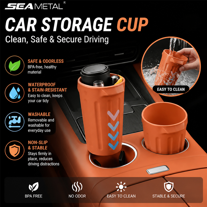 Food Storage Silicone - SEAMETAL Auto-Mülleimer aus lebensmittelechtem Silikon, rutschfester