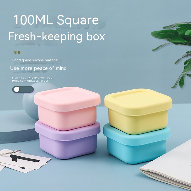 Food Storage Microwave Safe - Versiegelte Silikon-Lunchbox für Kinder, Mikrowellengeeignet, Eiswürfelform,