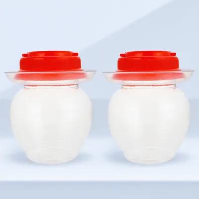 Food Storage Jars - 2 Stück Einmachgläser, Haushalts-Kunststoff-Vorratsgläser, luftdichte, transparente