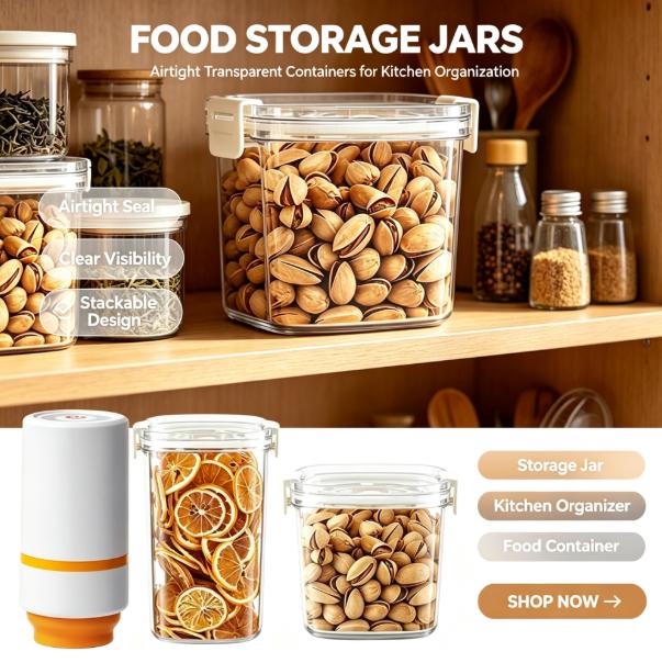 Food Storage Drums - Luftdichter PET-Vakuum-Lebensmittelbehälter mit elektrischer Vakuumpumpe, Datumsmarkierungsrad,