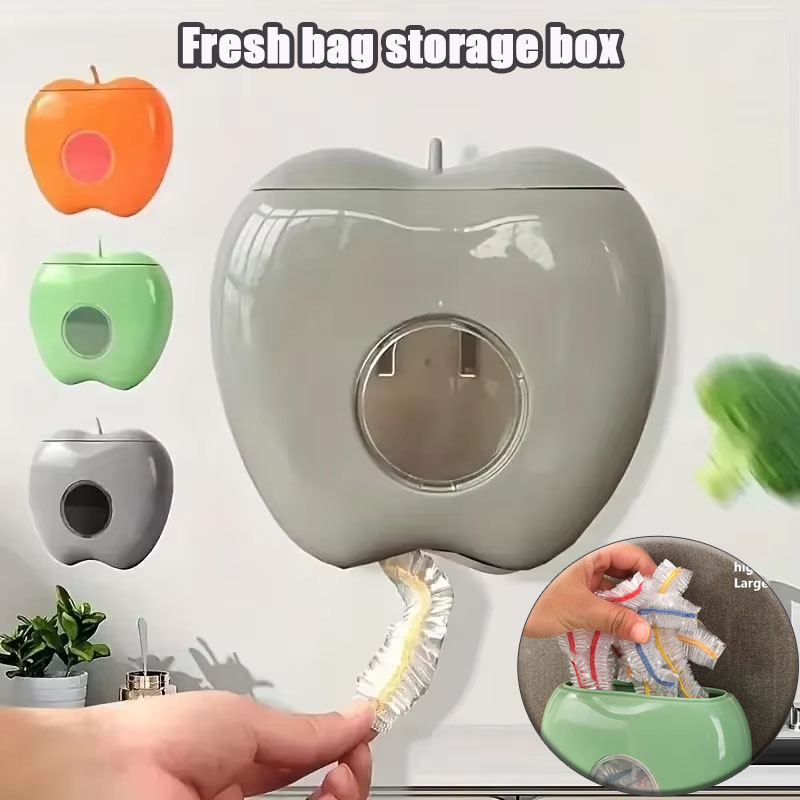 Food Storage Roll Bags - 1 Stück Spender-Aufbewahrungsbox für Lebensmittelbeutel, staubdicht,