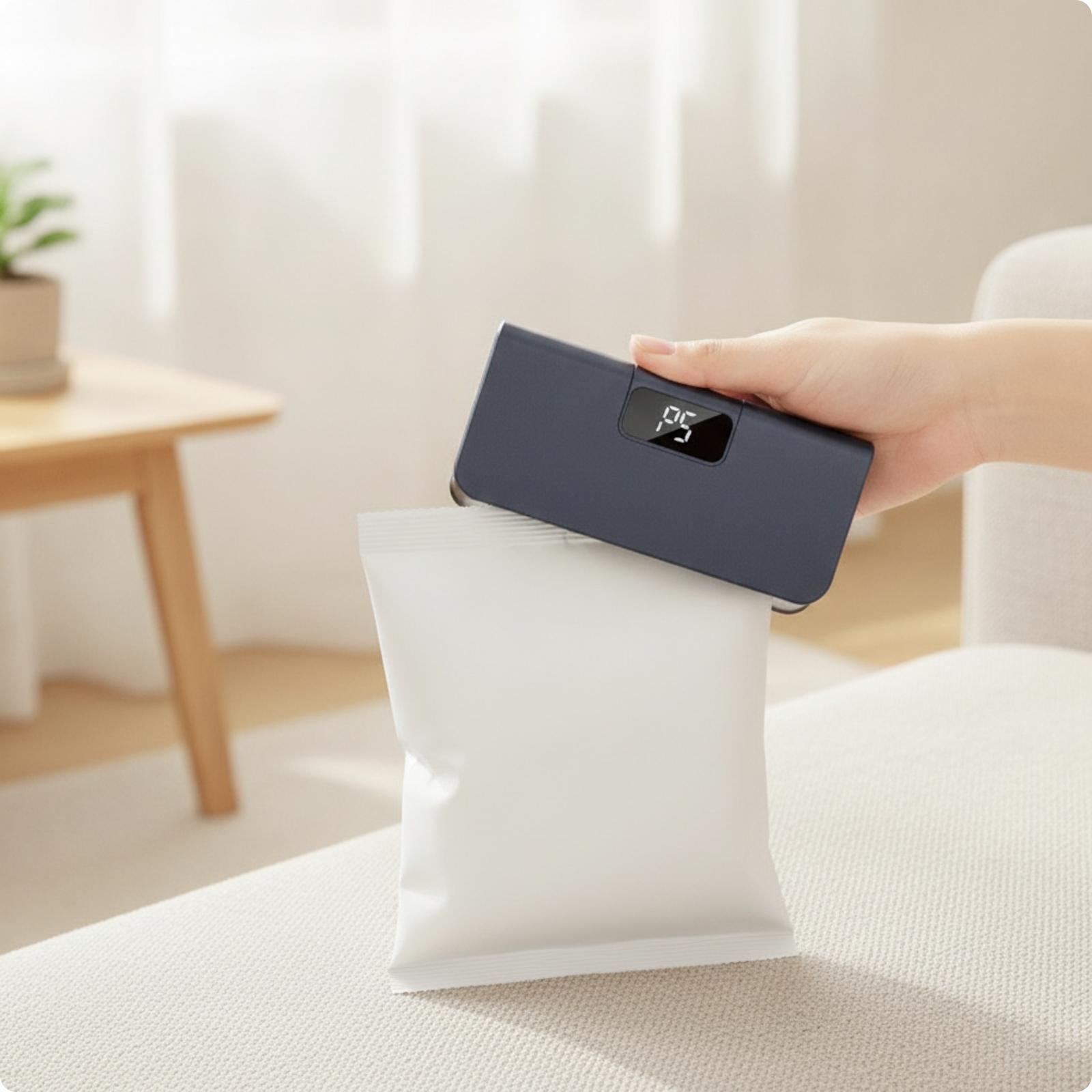 Food Storage Roll Bags - Beutelversiegler mit Digitalanzeige | Einfach zu