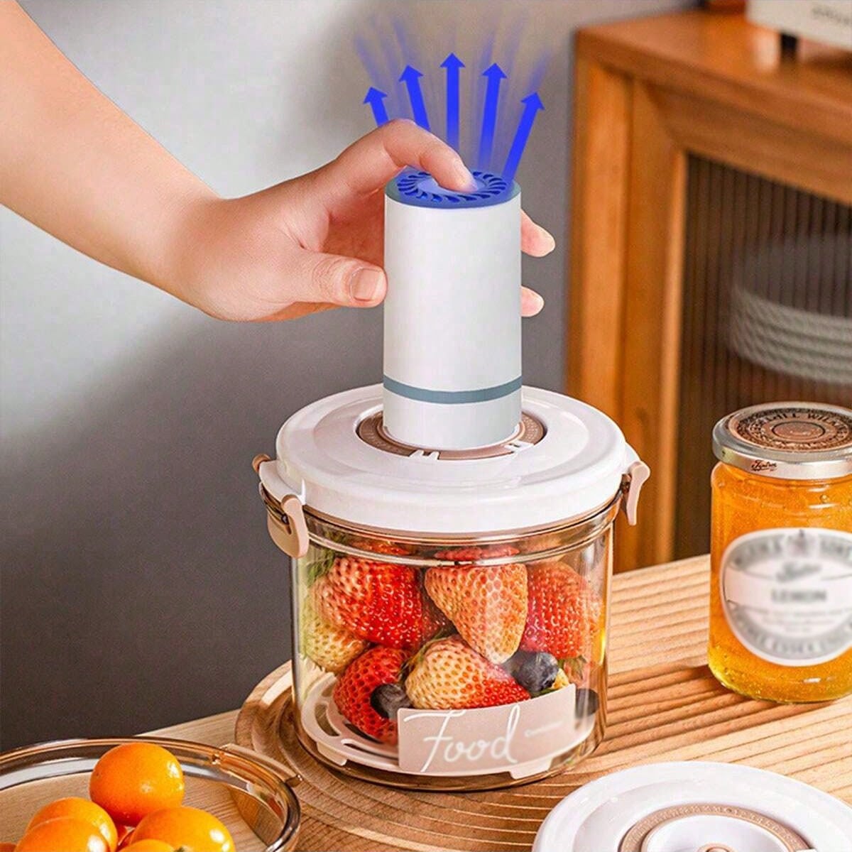 Food Storage Vacuum - 1 Küchen-Vakuumbehälter in Lebensmittelqualität, Vakuum-Aufbewahrungsbox für