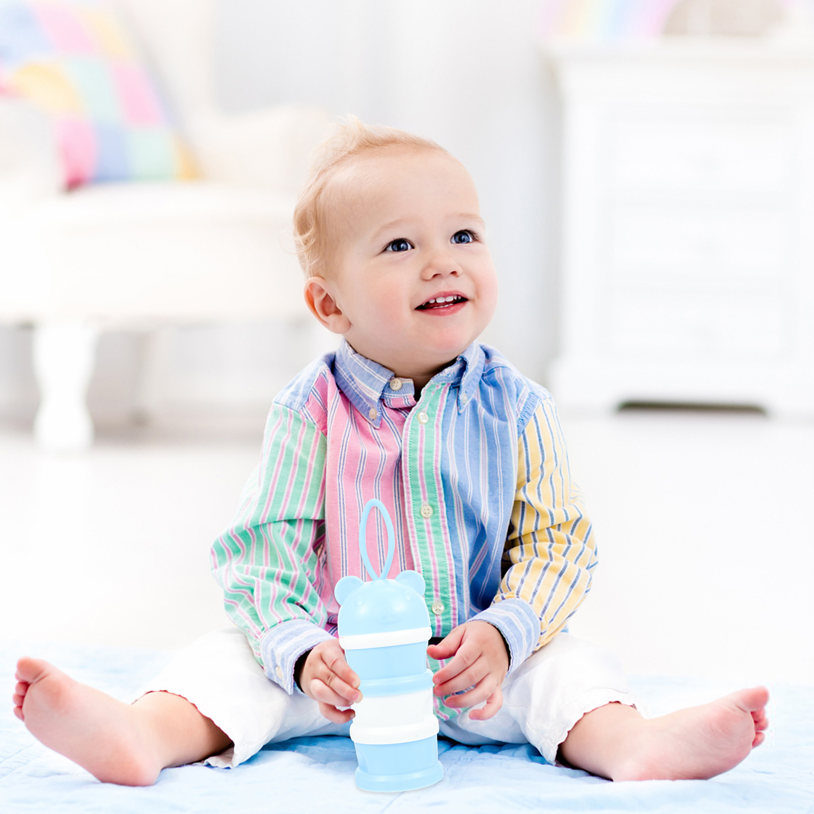 Food Storage Design - 3-lagige Milchpulverbox, tragbarer Behälter für Babynahrung,