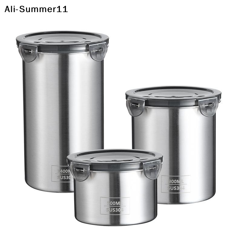 Food Storage Jars - 【Ag】【Rw】1 Stück 2025 Neuer Edelstahl-Vorratsbehälter 500/900/1400ml