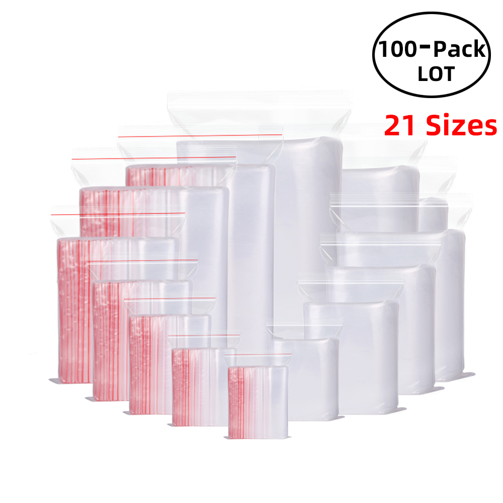 Food Storage Vacuum Seal Bags - 100 Teile/paket Wiederverschließbare Zip-Lock Beutel Selbst