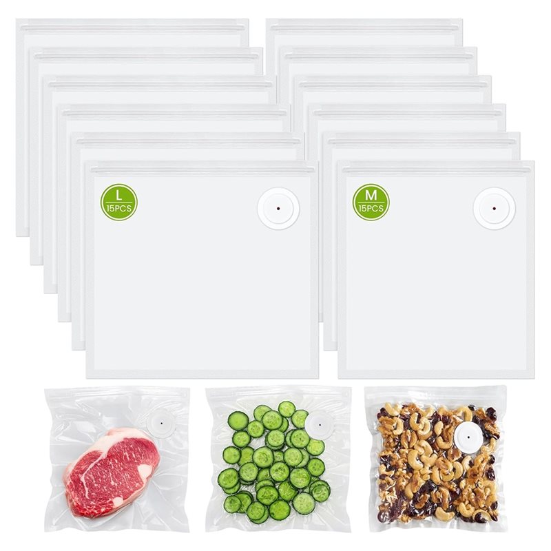 Food Storage Vacuum Seal Bags - ABUD-Vakuumierbeutel für Lebensmittel, 15 Stück 8,3
