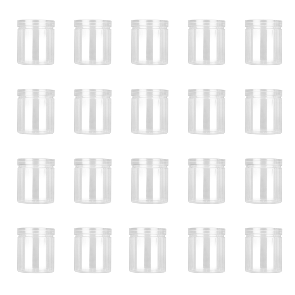 Food Storage Drums - 20 Stück 500 ml Kunststoffdose mit