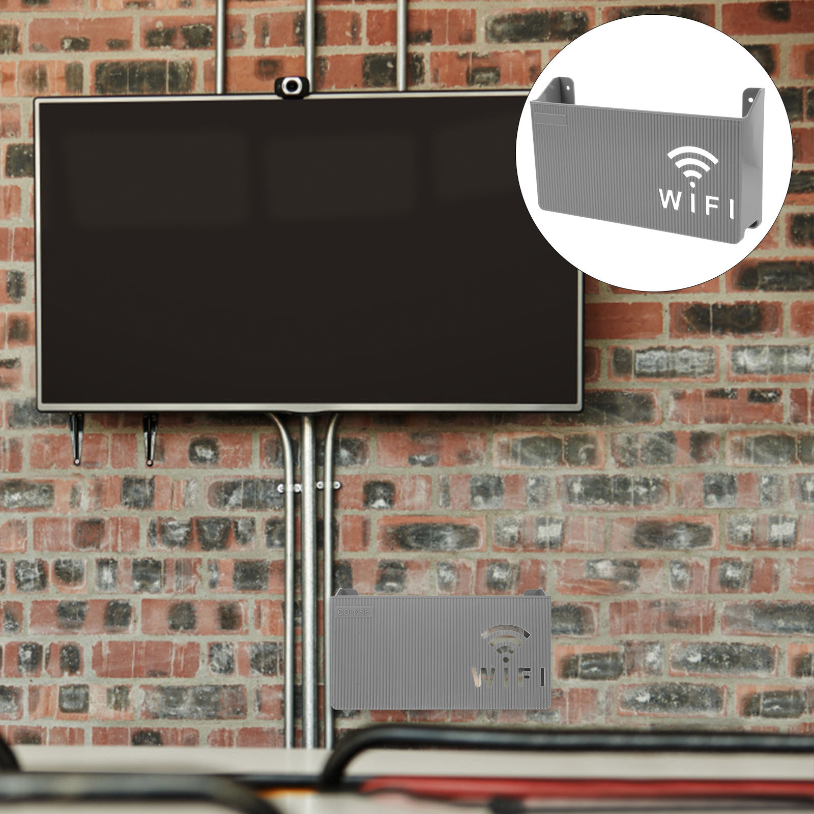 Food Storage Management - Wandmontierte Router-Aufbewahrungsbox, Robuste PP-Kabelverwaltung, Verstecktes Regal