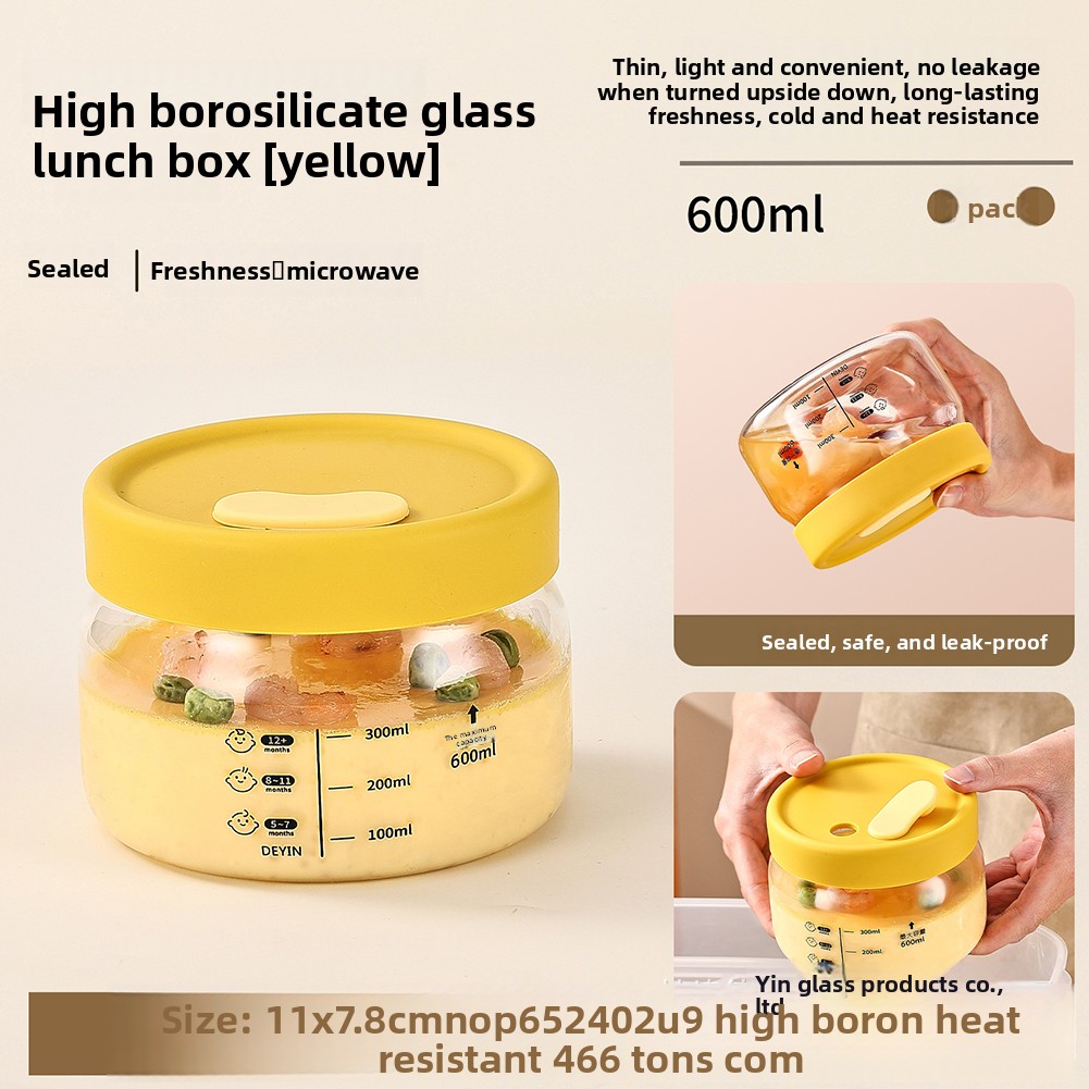 Food Storage Microwave Safe - Frischhaltedose aus Glas, luftdicht, auslaufsicher, Futternapf,