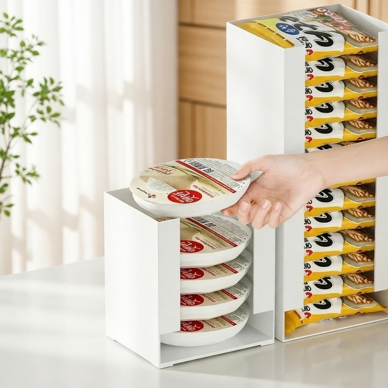 Food Storage For Pantry - Stapelbarer Küchen-Organizer für Instant-Nudelbecher Multifunktionaler Ramen-Aufbewahrungsbehälter
