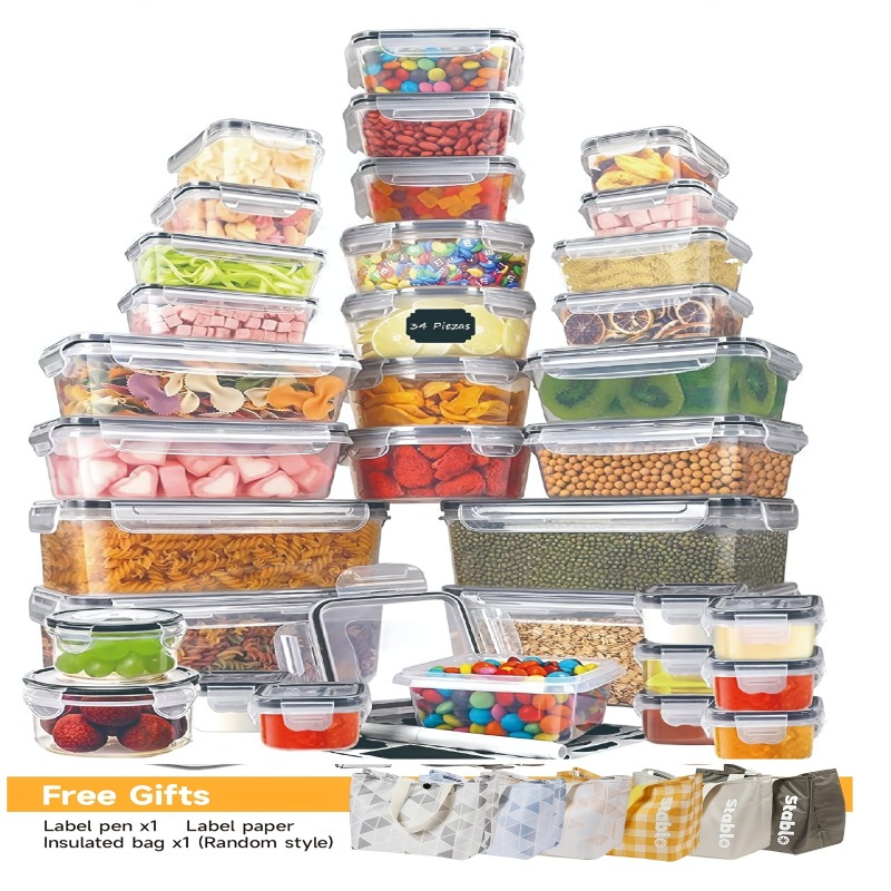 Food Storage Airtight - 48-teiliges BPA-freies Lebensmittel-Aufbewahrungsset – 24 luftdichte