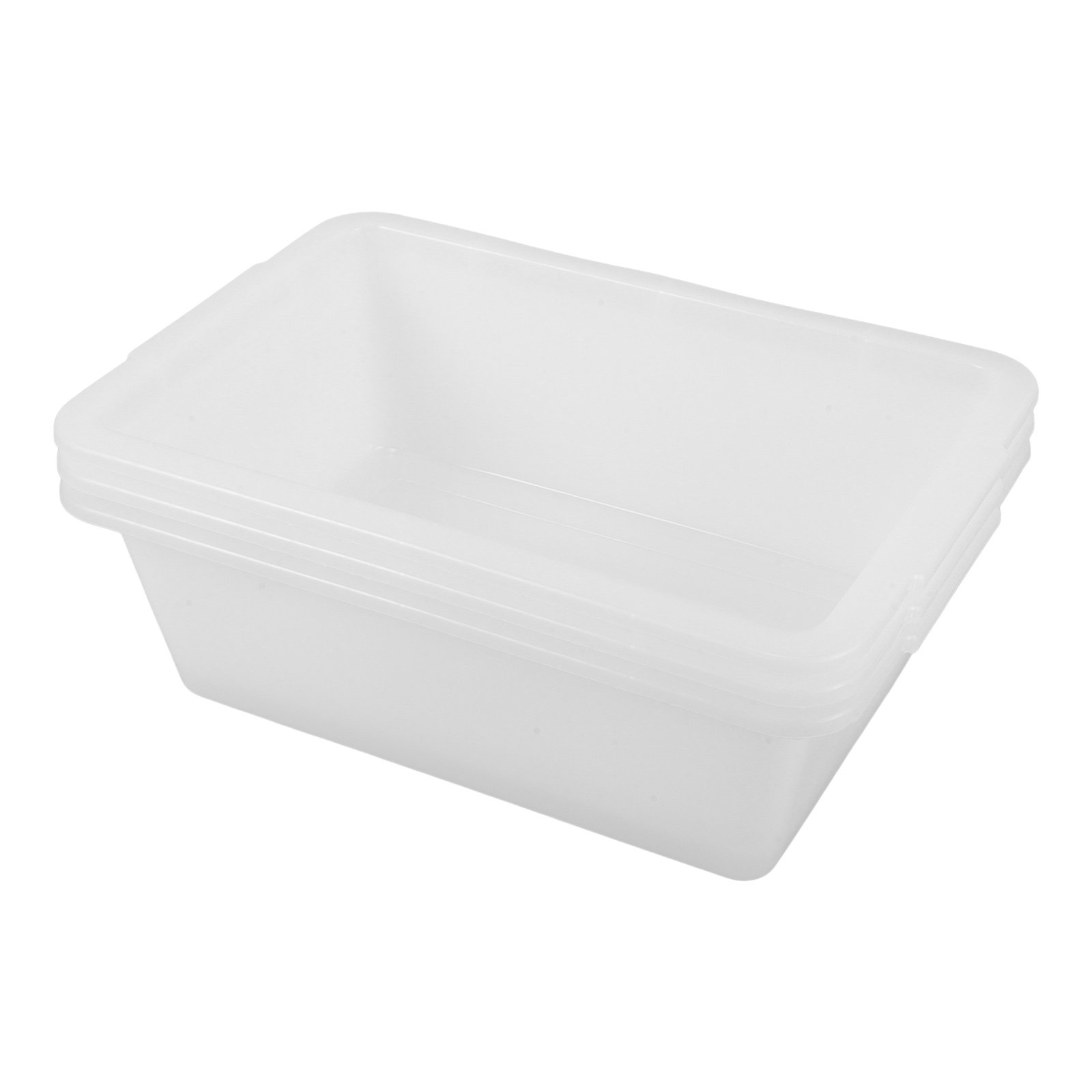 Food Storage Boxes - 3 Stück Kunststoff-Aufbewahrungsboxen, robuste Bus-Tubs, rechteckige