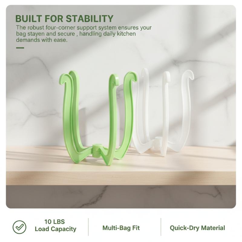 Food Storage For Pantry - 1 Stück robuster Kunststoff-Taschenhalter mit stabiler