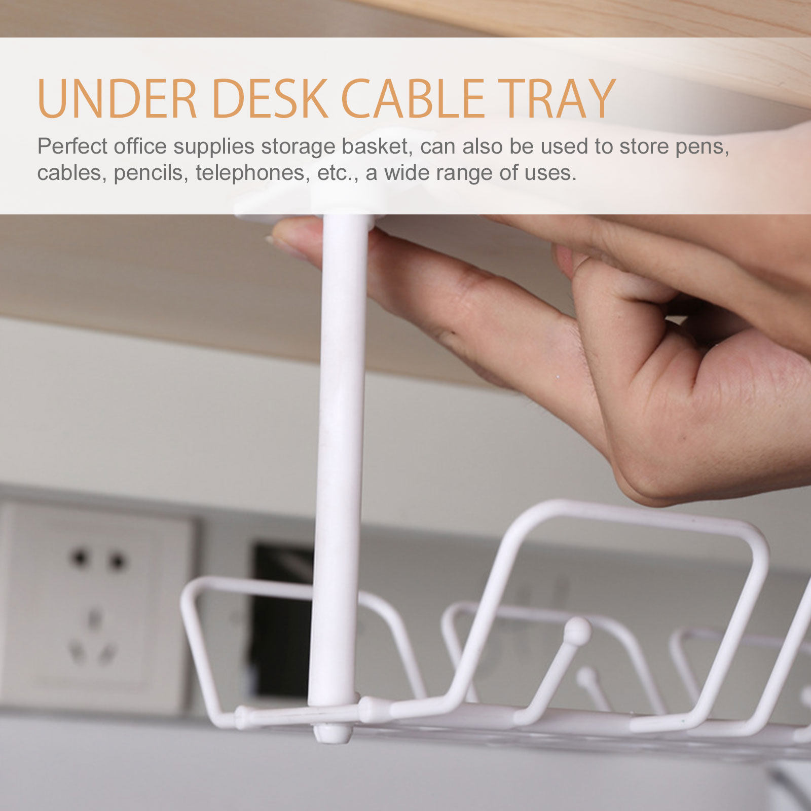 Food Storage Management - Kabel-Organizer für unter den Schreibtisch, Stabiler