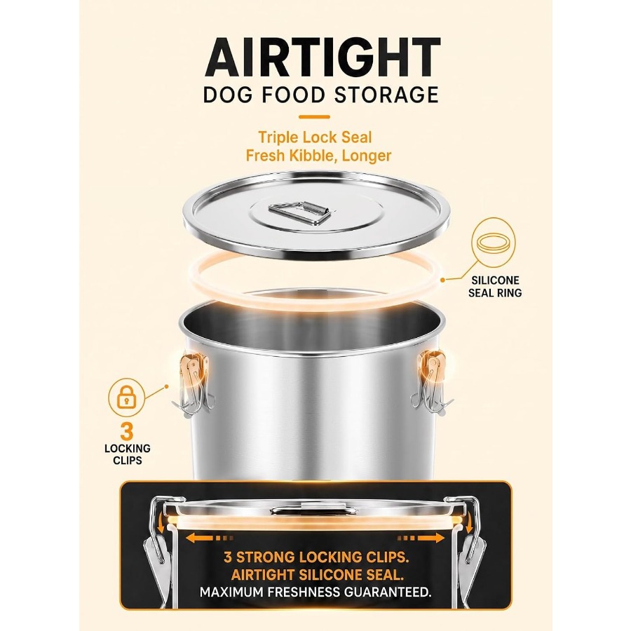 35LBS Luftdichter Edelstahl-Hu – Food Storage Airtight Bewertung und Preis