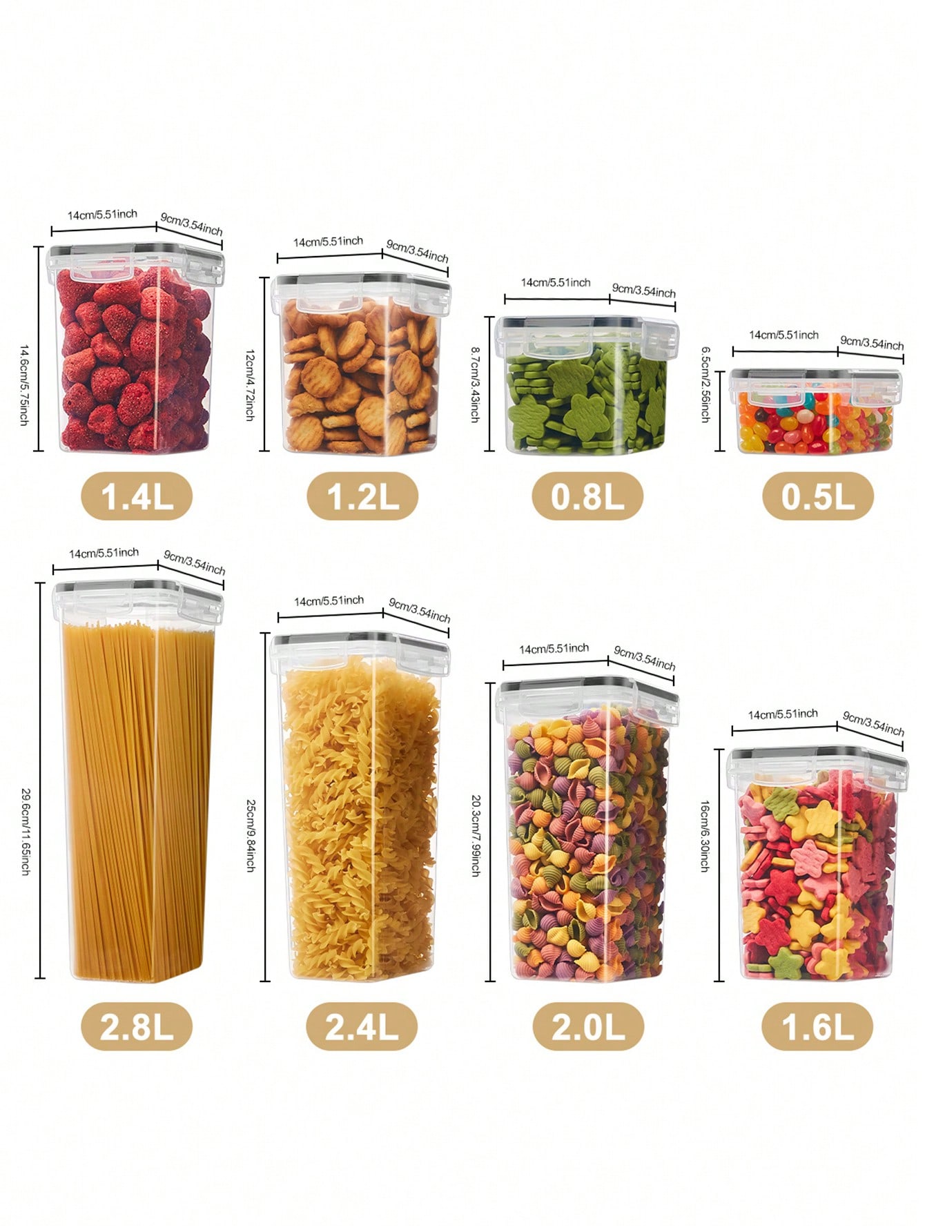 48 Stück luftdichte Lebensmitt – Food Storage For Pantry Bewertung und Preis