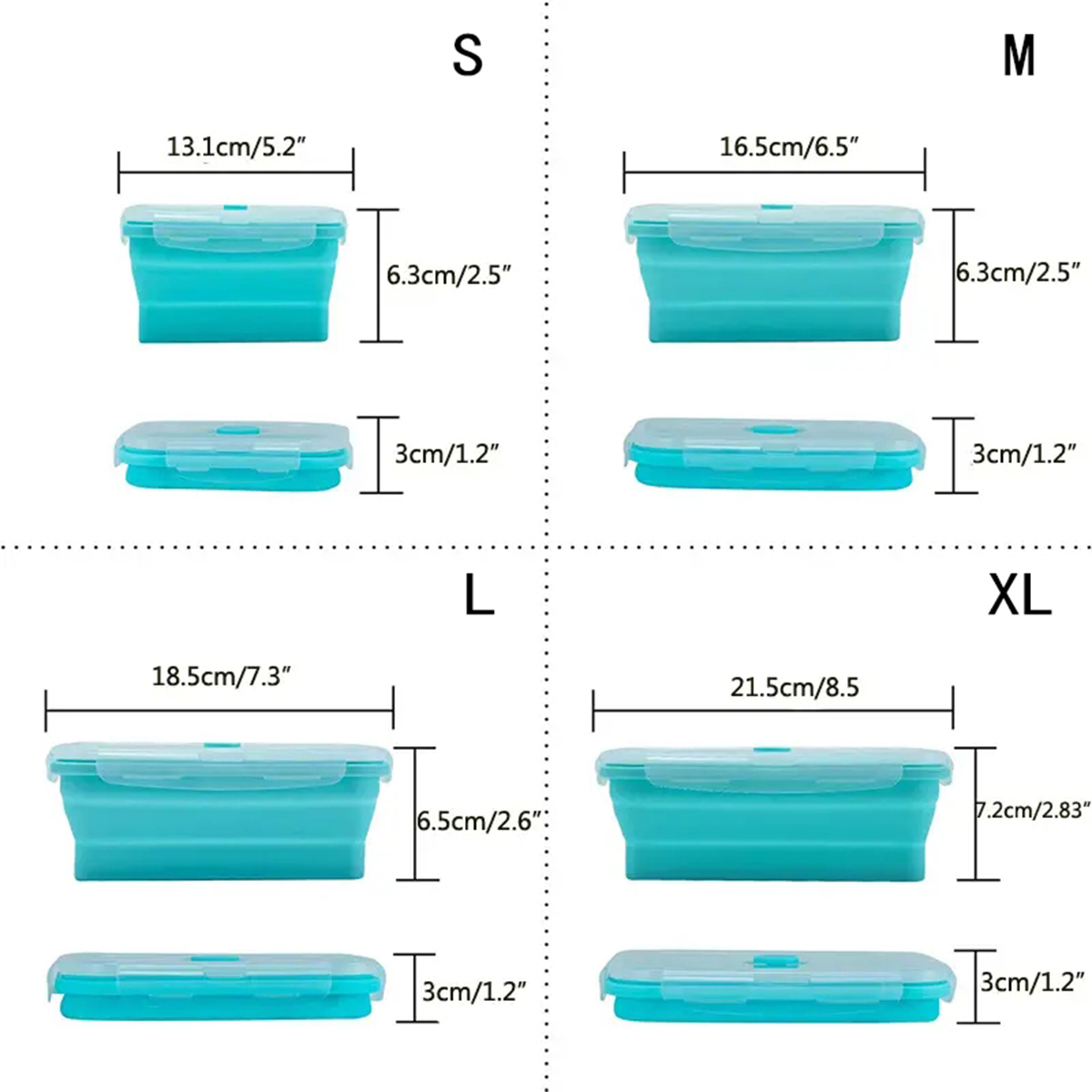 Zusammenklappbarer Silikon-Leb – Food Storage Airtight Bewertung und Preis