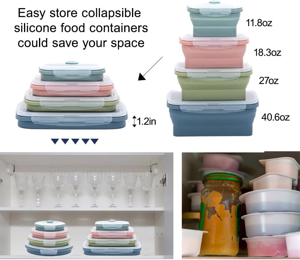 Zusammen klappbarer Silikon-Vo – Food Storage Silicone Bewertung und Preis