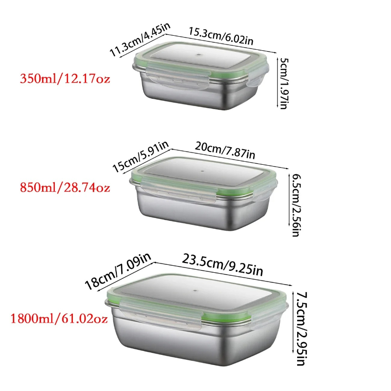 Lunchbox-Set aus Edelstahl 304 – Food Storage Silicone Bewertung und Preis