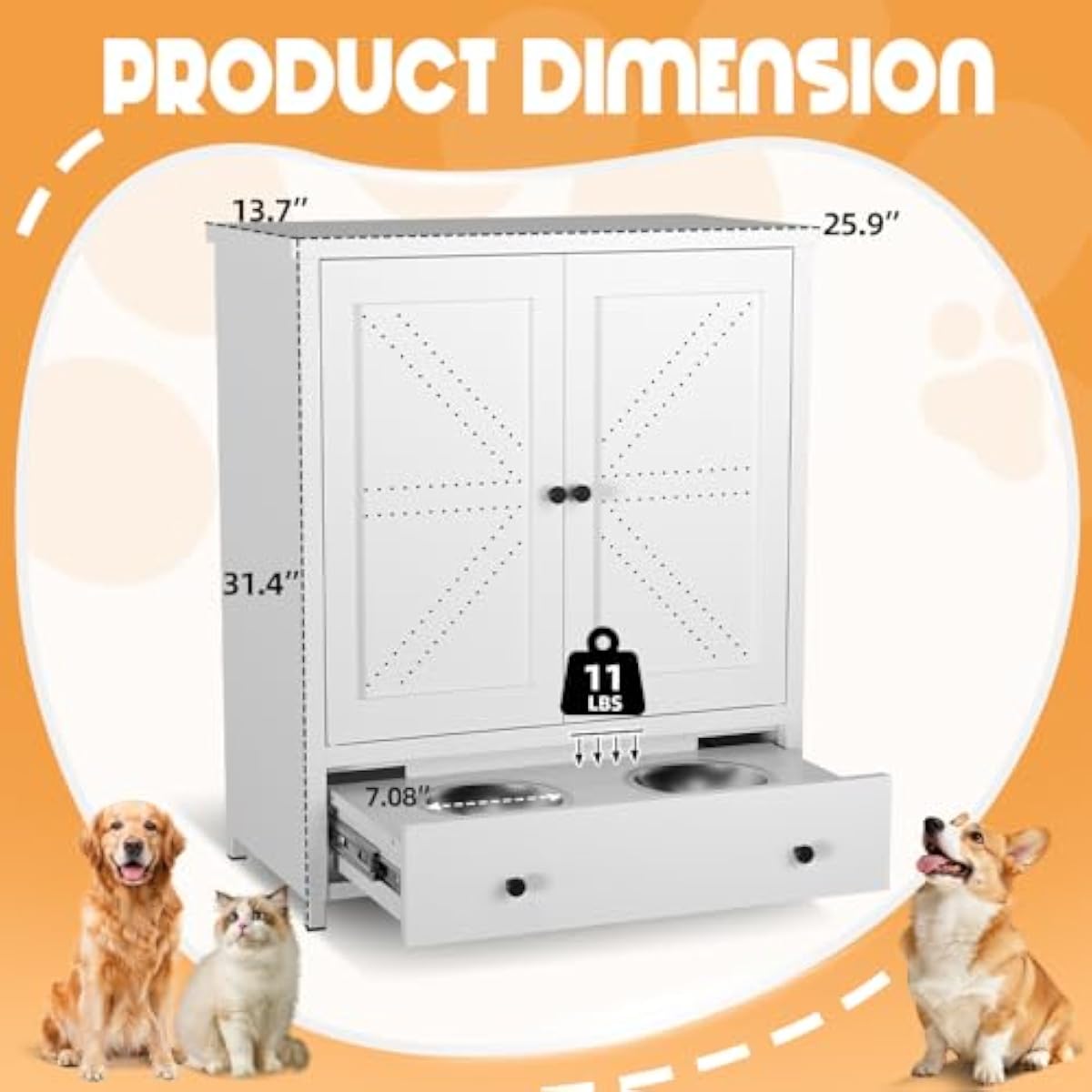 Metall-Futterstation für Haust – Food Storage Design Bewertung und Preis