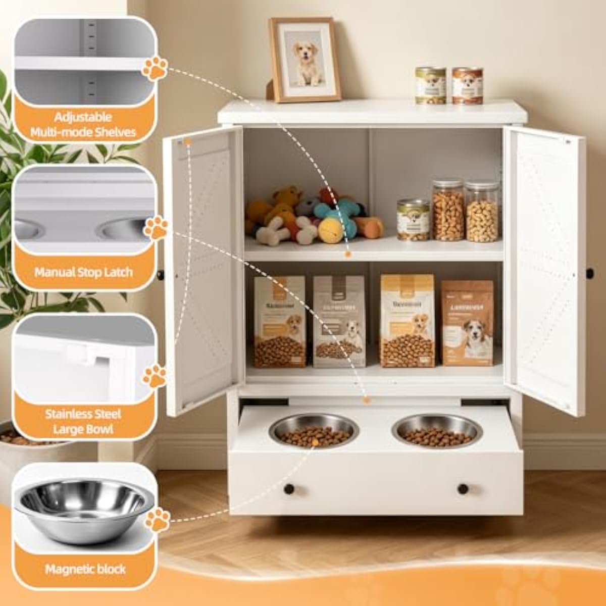 Metall-Futterstation für Haust – Food Storage Design Bewertung und Preis