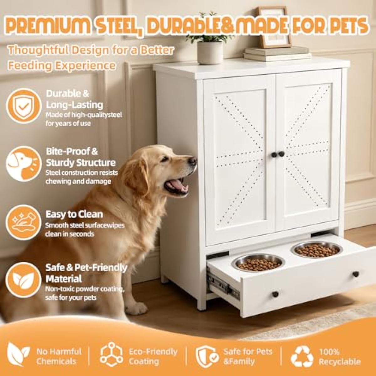 Metall-Futterstation für Haust – Food Storage Design Bewertung und Preis